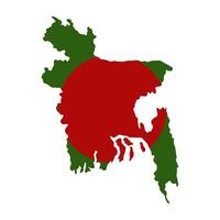 mapa de bangladesh sobre fondo blanco vector