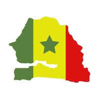 Senegal map on white background vector