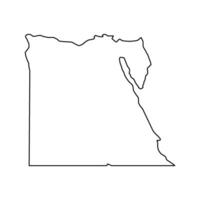 Egypt map on white background vector