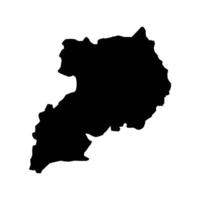 Uganda map on white background vector