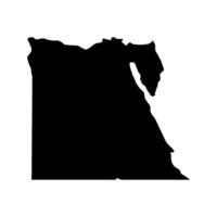 Egipto mapa sobre fondo blanco. vector