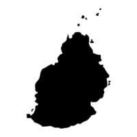 Mauritius map on white background vector
