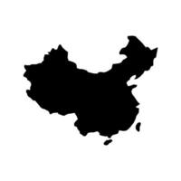 China map on white background vector
