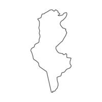 Tunisia map on white background vector