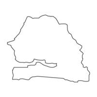Senegal map on white background vector