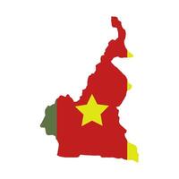 Cameroon map on white background vector