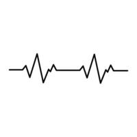 Heartbeat line on white background vector