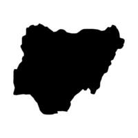 Nigeria map on white background vector