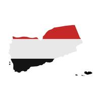 Yemen map on white background vector