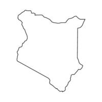 Kenya map on white background vector