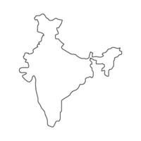 India map on white background vector
