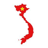 Vietnam map on white background vector