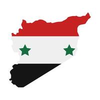 Syria map on white background vector