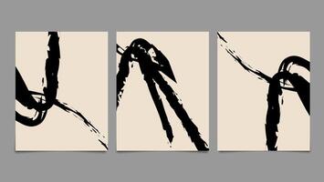 Hand-drawn flat design boho wall Art Abstract vector