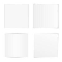 Set of curved square photo frames vector