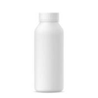 3d mockup of plastic milk, yogurt bottle vector