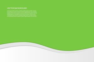 Modern simple wavy green background vector