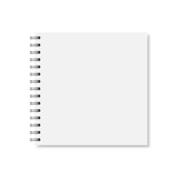 White realistic closed notebook cover. vector