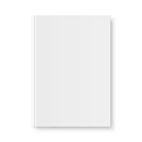 mock up of book white blank cover vector