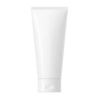 white glossy plastic tube with cap vector