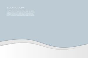 Modern simple wavy gray-blue background vector