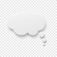 white blank paper speech bubble on background. vector