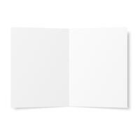 Blank white twofold booklet opened vector