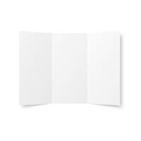 Blank white trifold leaflet opened vector