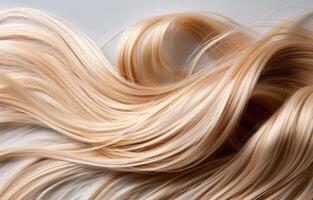 Close Up of Long Blonde Hair photo