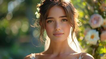 Woman With a Flower in Her Hair photo