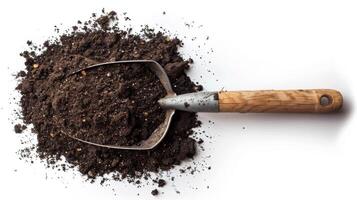 Pile of Dirt With Shovel photo