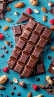 A Table Covered With Chocolate and Nuts photo