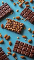 A Table Covered With Chocolate and Nuts photo