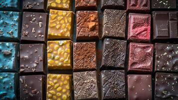 Assorted Colored Chocolates Close Up photo