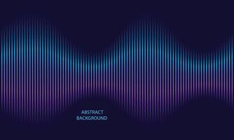 Dark abstract background illustration. Shiny moving lines design element. Modern purple, blue, gradient radio frequency lines background. Futuristic technology concept. vector