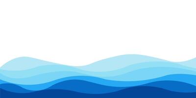 azul río Oceano ola antecedentes ilustración. agua profundo mar línea ola resumen antecedentes azul tono bandera. fluido capa curva zigzag resumen ilustración. vector