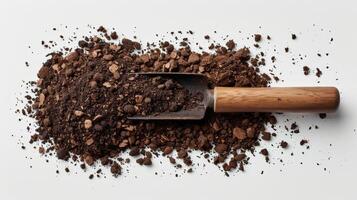 Pile of Dirt With Shovel photo