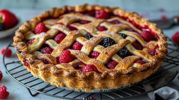 Pie on White Plate photo