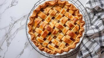 Pie on White Plate photo