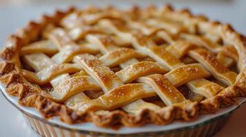 Close Up of a Pie in a Pan photo