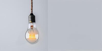 Light Bulb Hanging From Wall photo