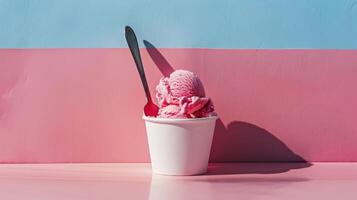 A Cup of Ice Cream With Spoon photo
