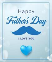 Happy fathers day. Father's day background with family silhouette vector