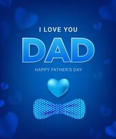 Happy fathers day. Father's day background with family silhouette vector