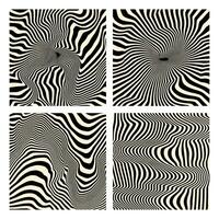 Groovy hippie 70s backgrounds. Waves, swirl, twirl pattern. Twisted and distorted texture in trendy retro psychedelic style. Y2k aesthetic. vector