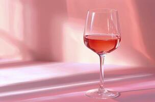 vaso de vino en mesa foto