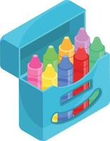 Colorful Crayon Box Icon vector