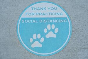 Social Distancing for pets signage Coronavirus photo