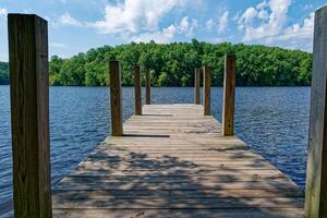 Pier on the lake photo