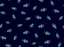 Fish pattern illustration. Art with stylized fish in simple lines. Design for wallpapers, backgrounds, fabrics, etc. vector